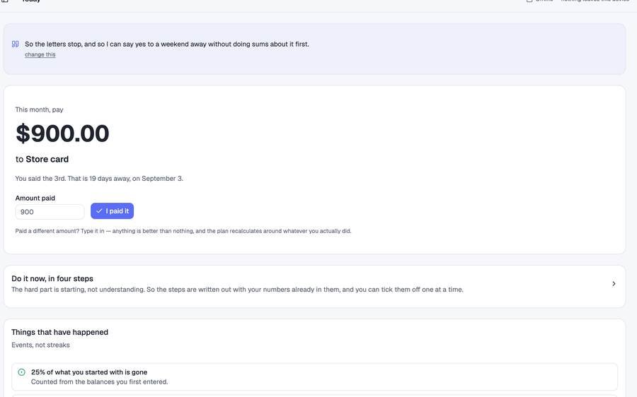 ADHD-Friendly Debt Payoff screenshot