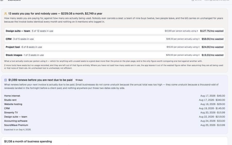Business Subscriptions & Bills (for Small Business Owners) screenshot