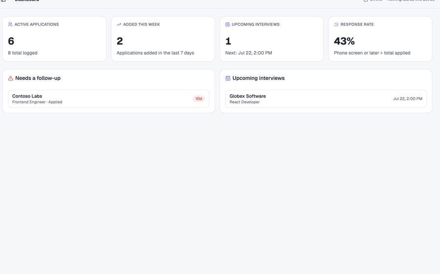 Job Search Tracker screenshot