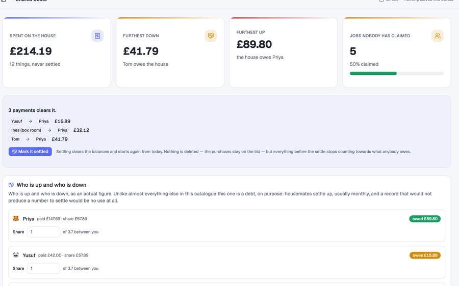 House Share (for Roommates & Shared Households) screenshot