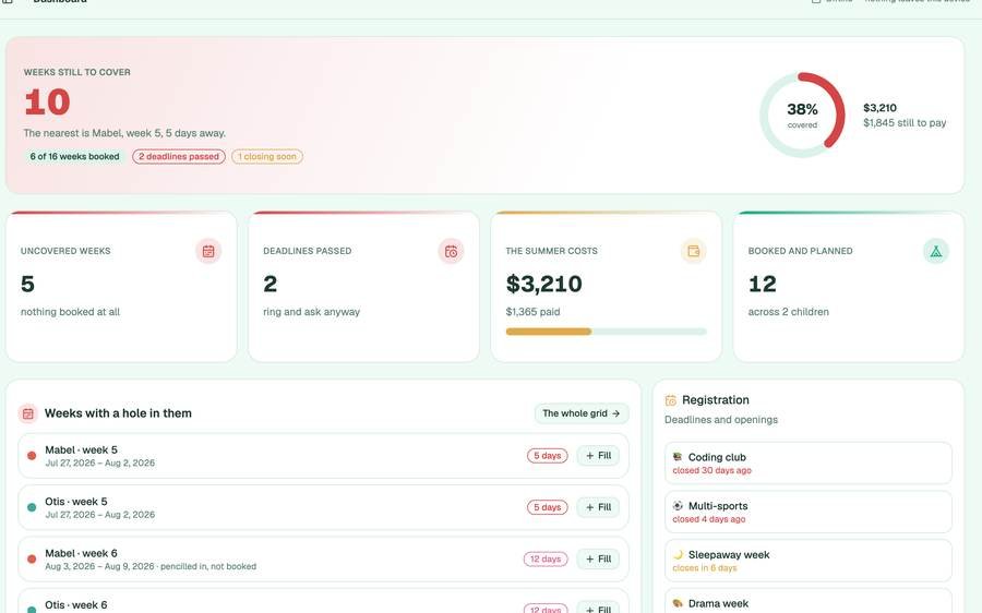 Summer Camp & Kids Activity Planner screenshot